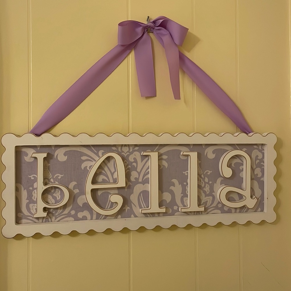 Bella name plaque